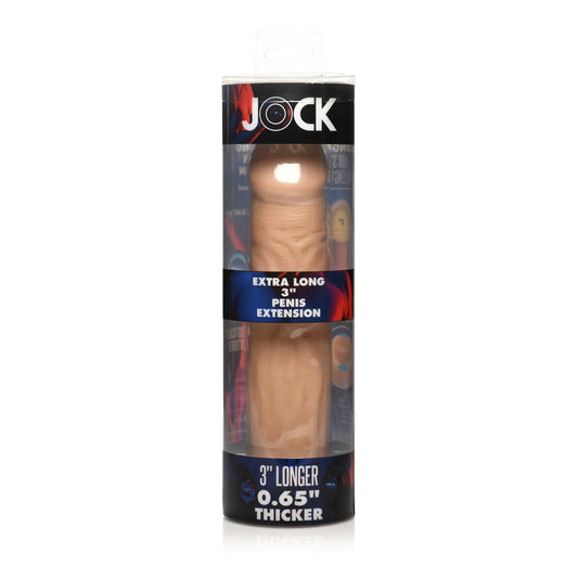 Jock Extra Long 3" Penis Extension Sleeve Light