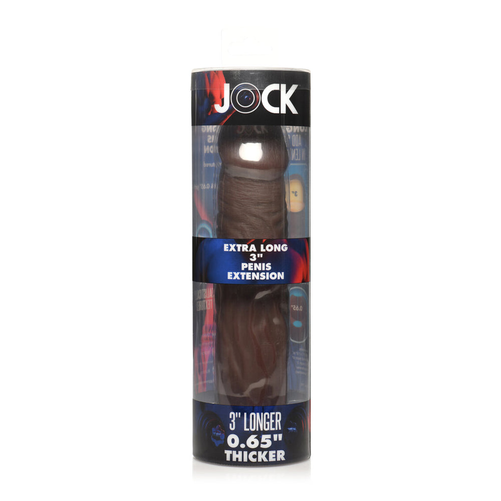 Jock Extra Long 3" Penis Extension Sleeve Dark
