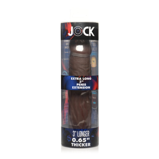 Jock Extra Long 3" Penis Extension Sleeve Dark
