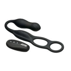 Jock Hyper Thrusting & Vibrating Anal Plug with C-Ring – Powerful Male Stimulation Toy