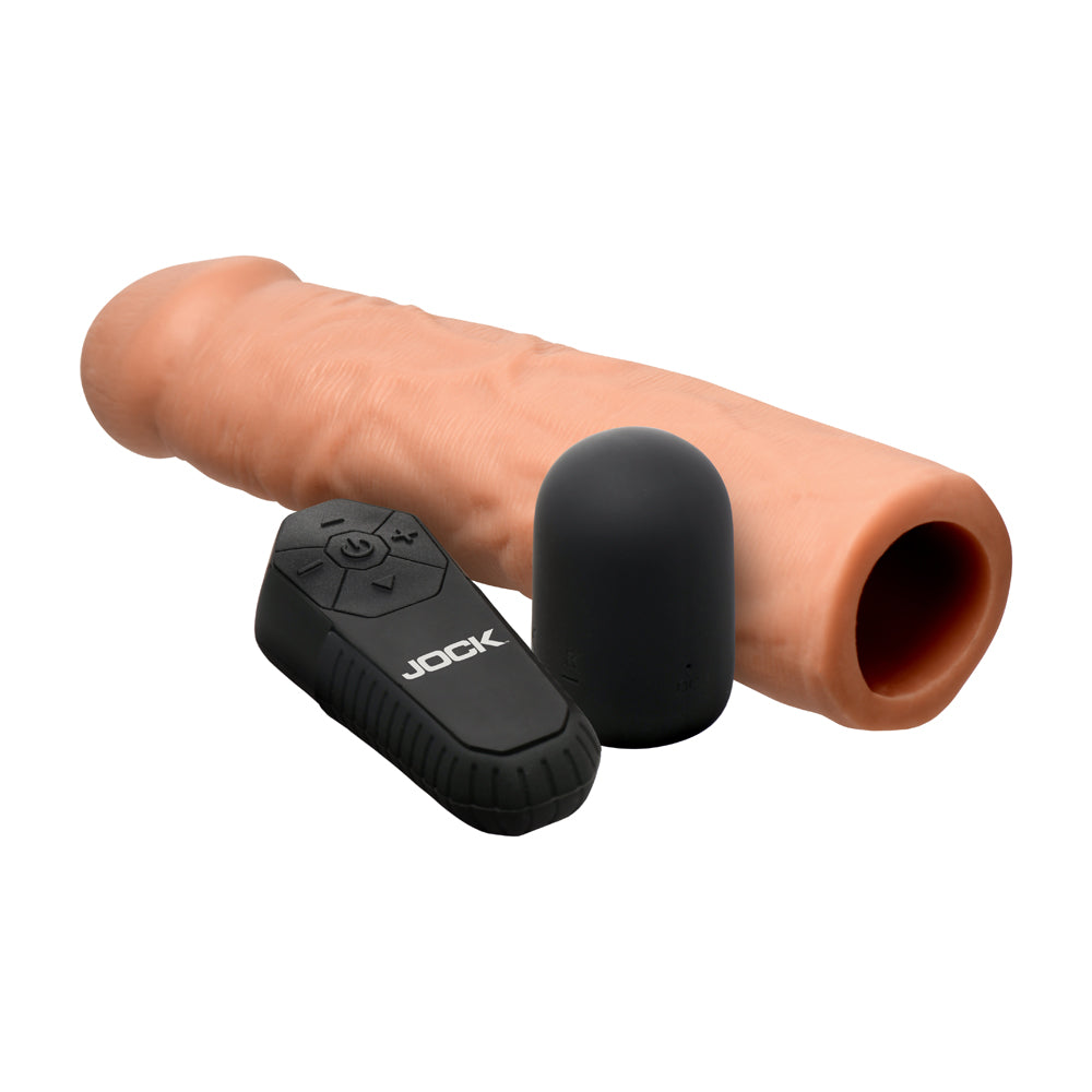 Jock Enhancers Vibrating Penis Extension W/ Remote Medium
