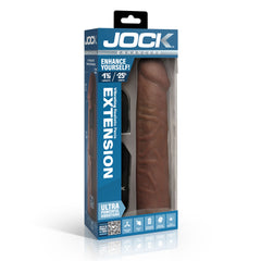 Jock Enhancers Vibrating Penis Extension W/ Remote Dark