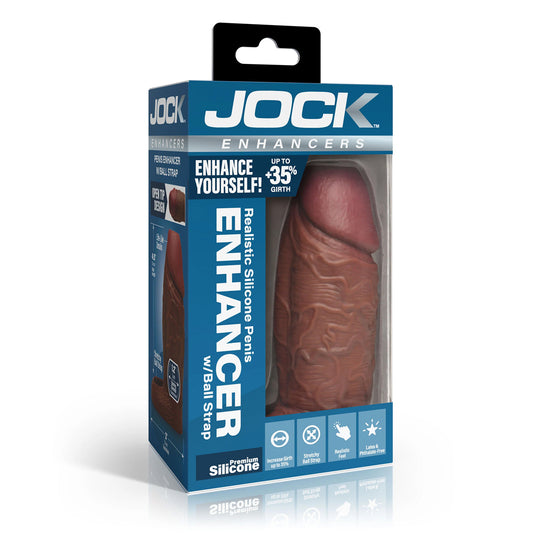 Jock Enhancers Silicone Penis Extension Sleeve Dark