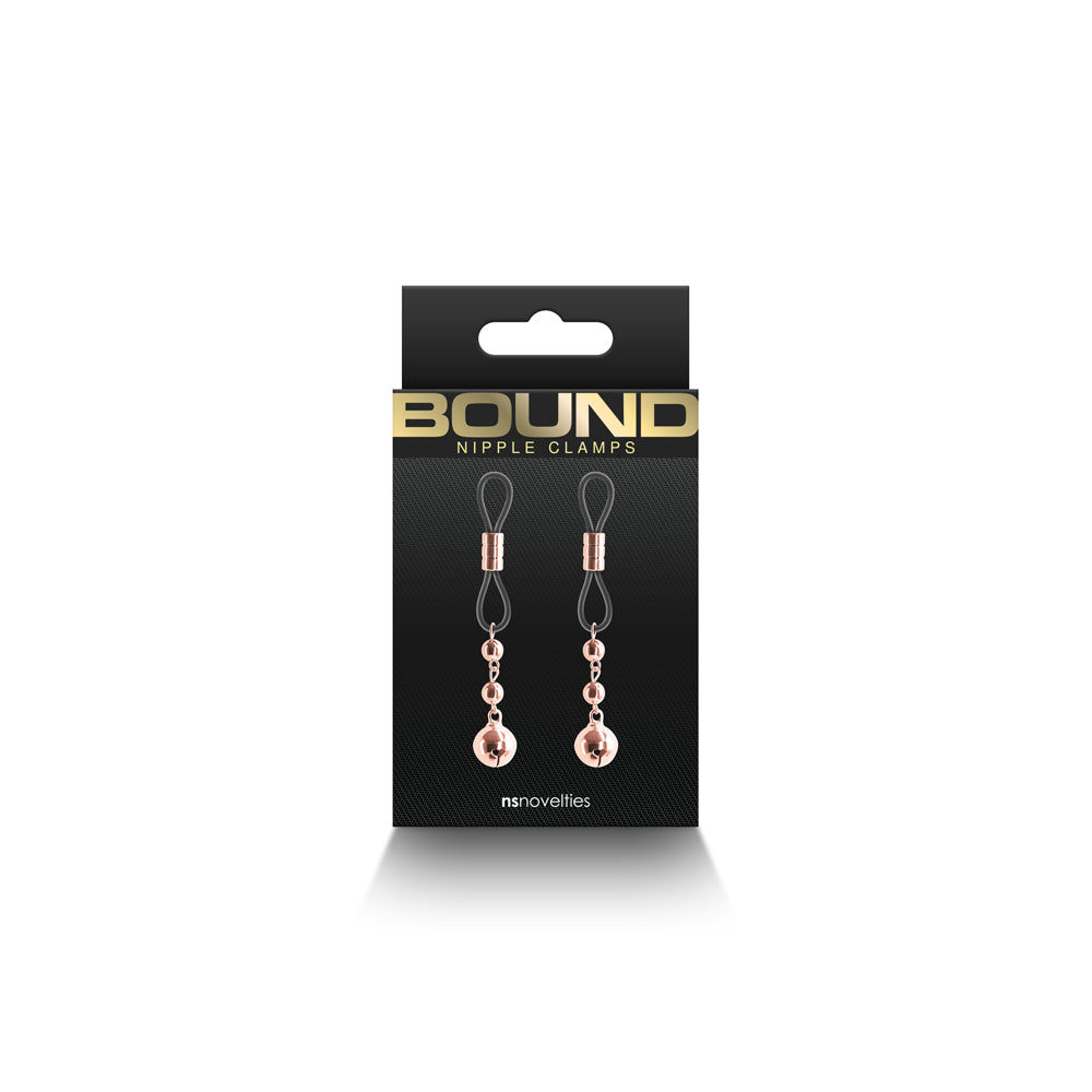 Bound Nipple Clamps D1 Rose Gold – Adjustable BDSM Accessories