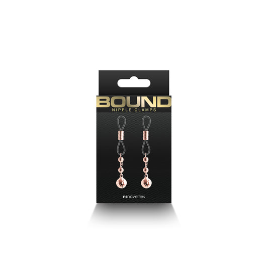 Bound Nipple Clamps D1 Rose Gold – Adjustable BDSM Accessories