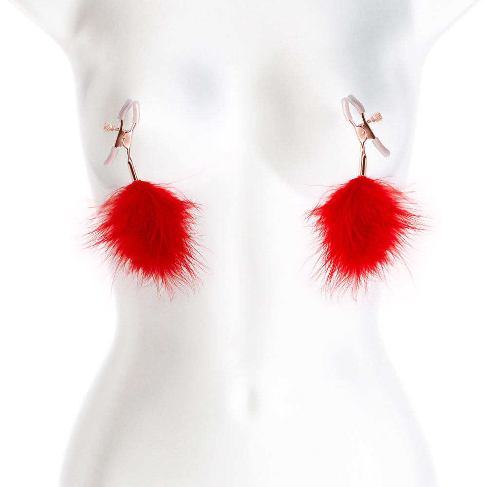 Red Bound Nipple Clamps F1 – BDSM Bondage Toy