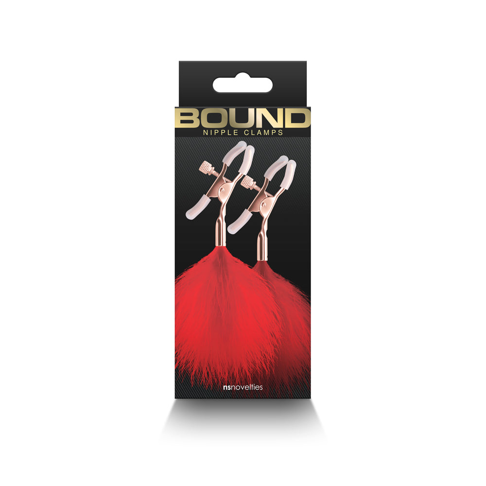 Red Bound Nipple Clamps F1 – BDSM Bondage Toy