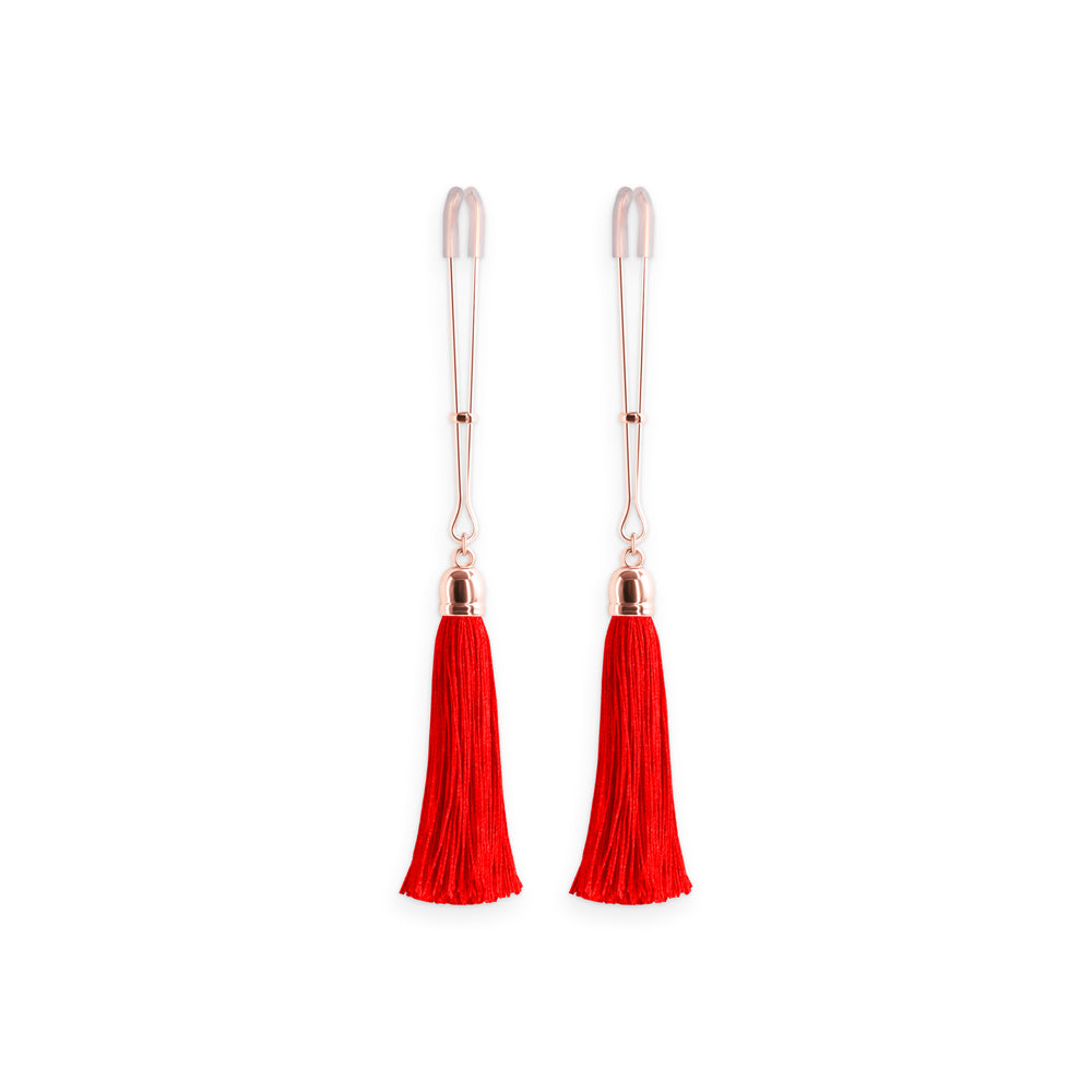 Bound Nipple Clamps T1 Red - Adjustable BDSM Metal Nipple Clamps