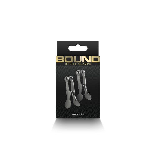 Bound Nipple Clamps C1 – Gunmetal Adjustable BDSM Clamps for Sensory Play