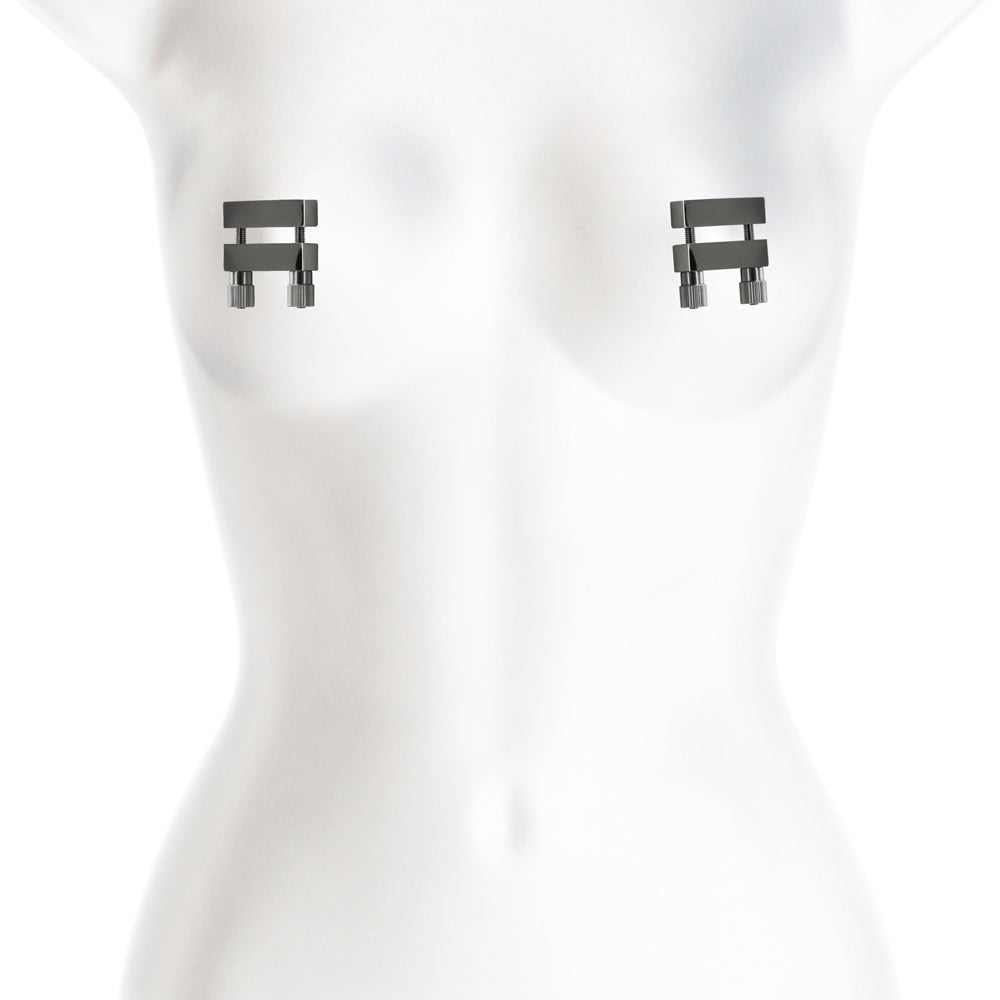 Bound Nipple Clamps V1 Gunmetal – BDSM Metal Nipple Clamp