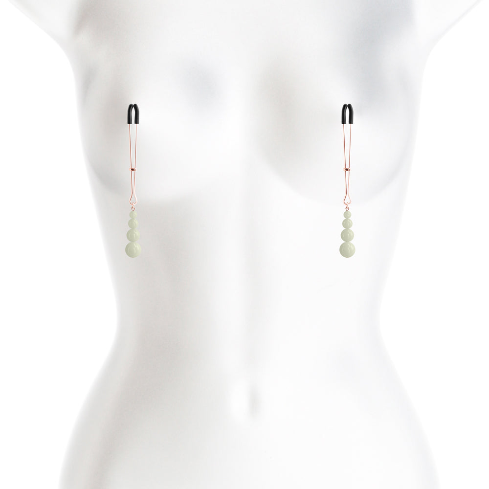Bound Nipple Clamps G2 – Rose Gold Metal BDSM Nipple Clamp Set