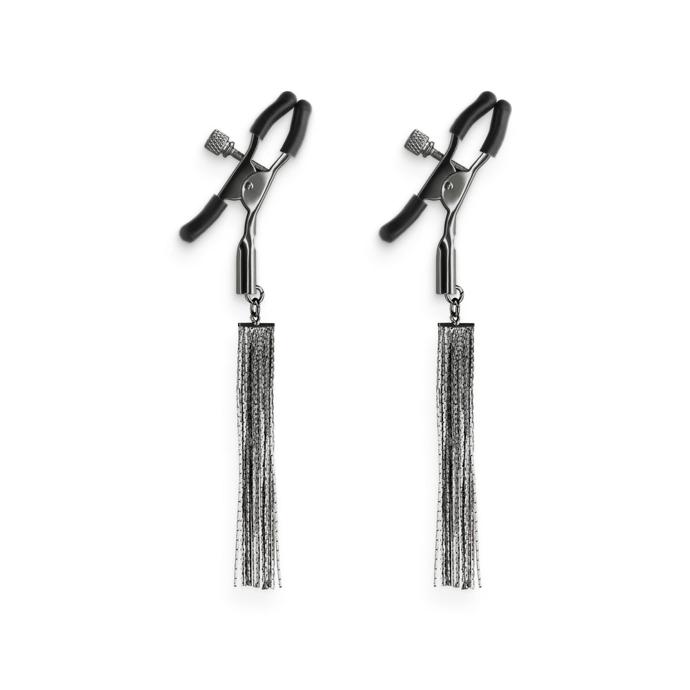 Bound Nipple Clamps D2 Gunmetal – Metal Bondage Clamps for BDSM Play