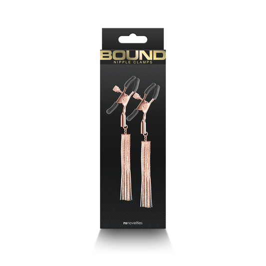 Bound Nipple Clamps D2 Rose Gold – Adjustable BDSM Gear