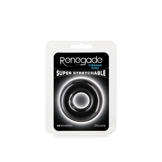Renegade Fireman Ring - Large Black - Firefighter Jewelry