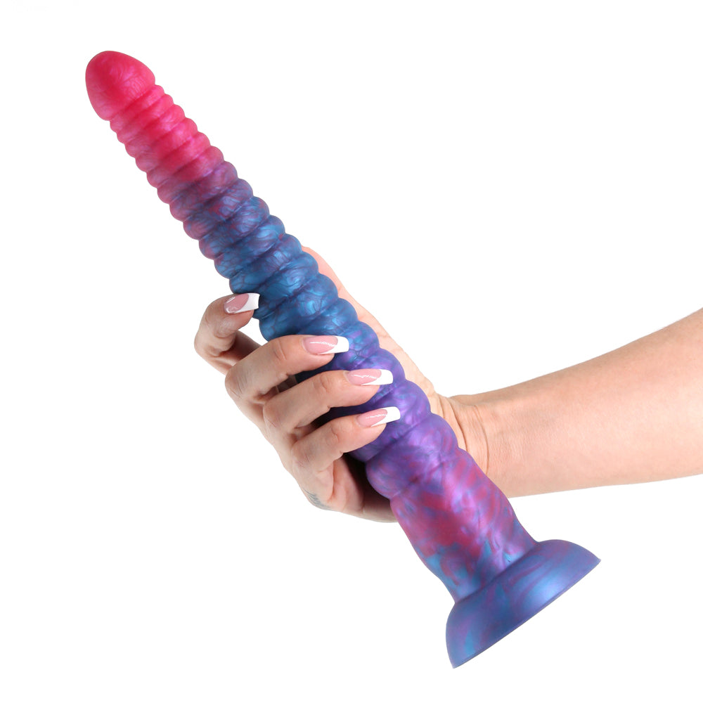 Colours Stacked 12" Dildo Pink/Blue
