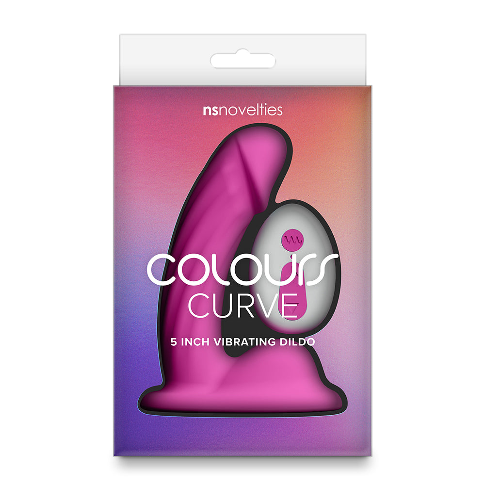 Colours Curve Vibrating 5" Dildo Pink