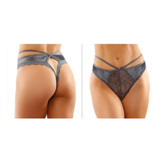 Kalina Velvet Cutout Thong With Keyhole Back Size Lxl