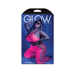 Neon Pink Bodystocking – Queen Size Lingerie One-Piece