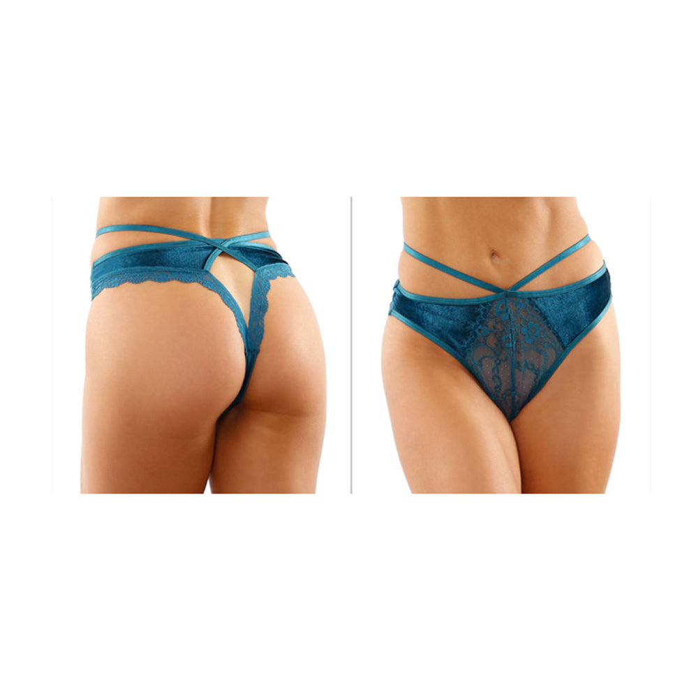 Kalina Velvet Cutout Thong With Keyhole Back Size Lxl