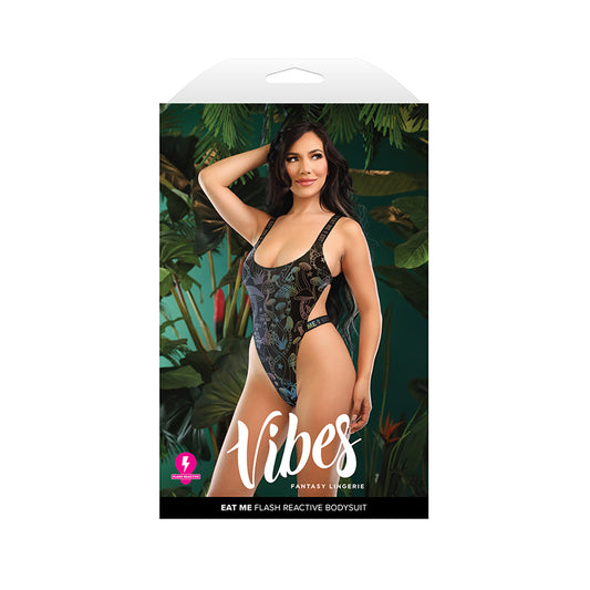 Eat Me Flash Reactive Bodysuit - L/XL Size - Reactive Costume Bodysuit