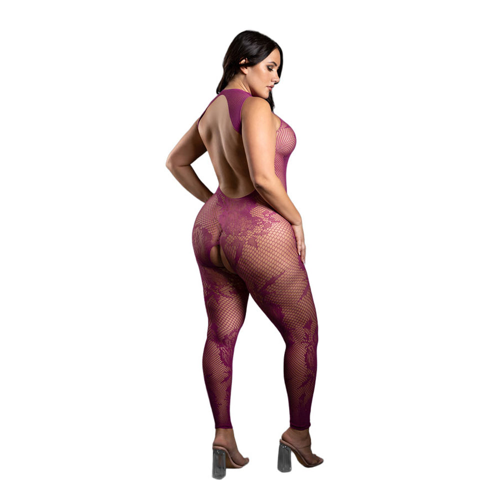 Endless Embrace Crotchless Bodystocking – Queen Size Open-Crotch Lingerie
