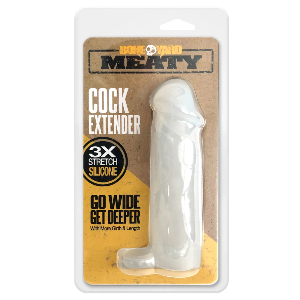 Clear Meaty Cock Extender - Transparent Penis Extension Sleeve