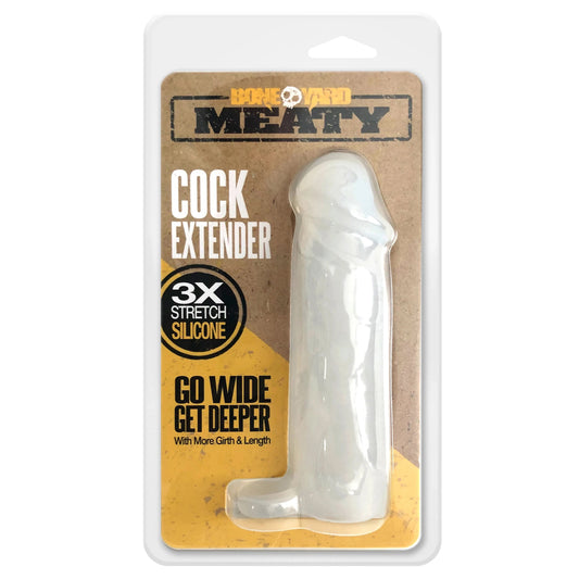 Clear Meaty Cock Extender - Transparent Penis Extension Sleeve