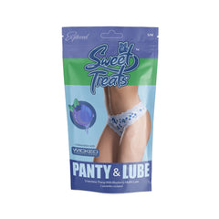 Crotchless Thong with Blueberry Lube – Sweet Treats, L/XL