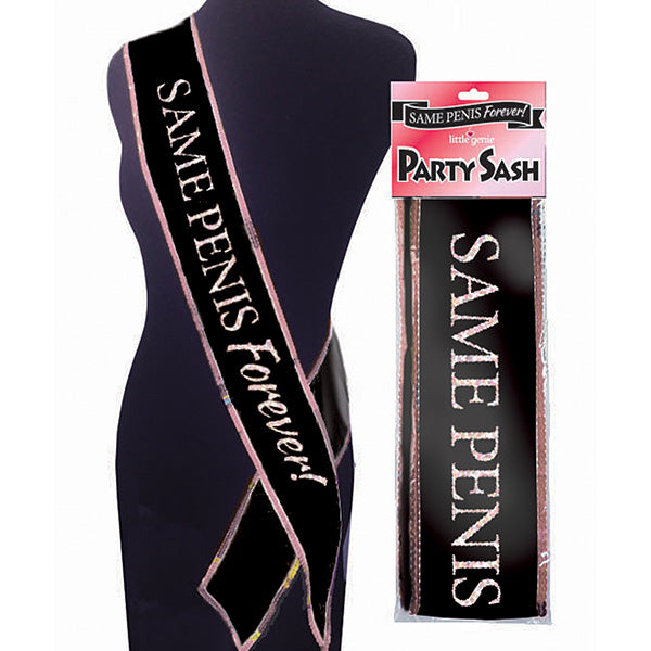 Same Penis Forever Sash - Novelty Penis-Themed Party Accessory for Bachelorette Parties