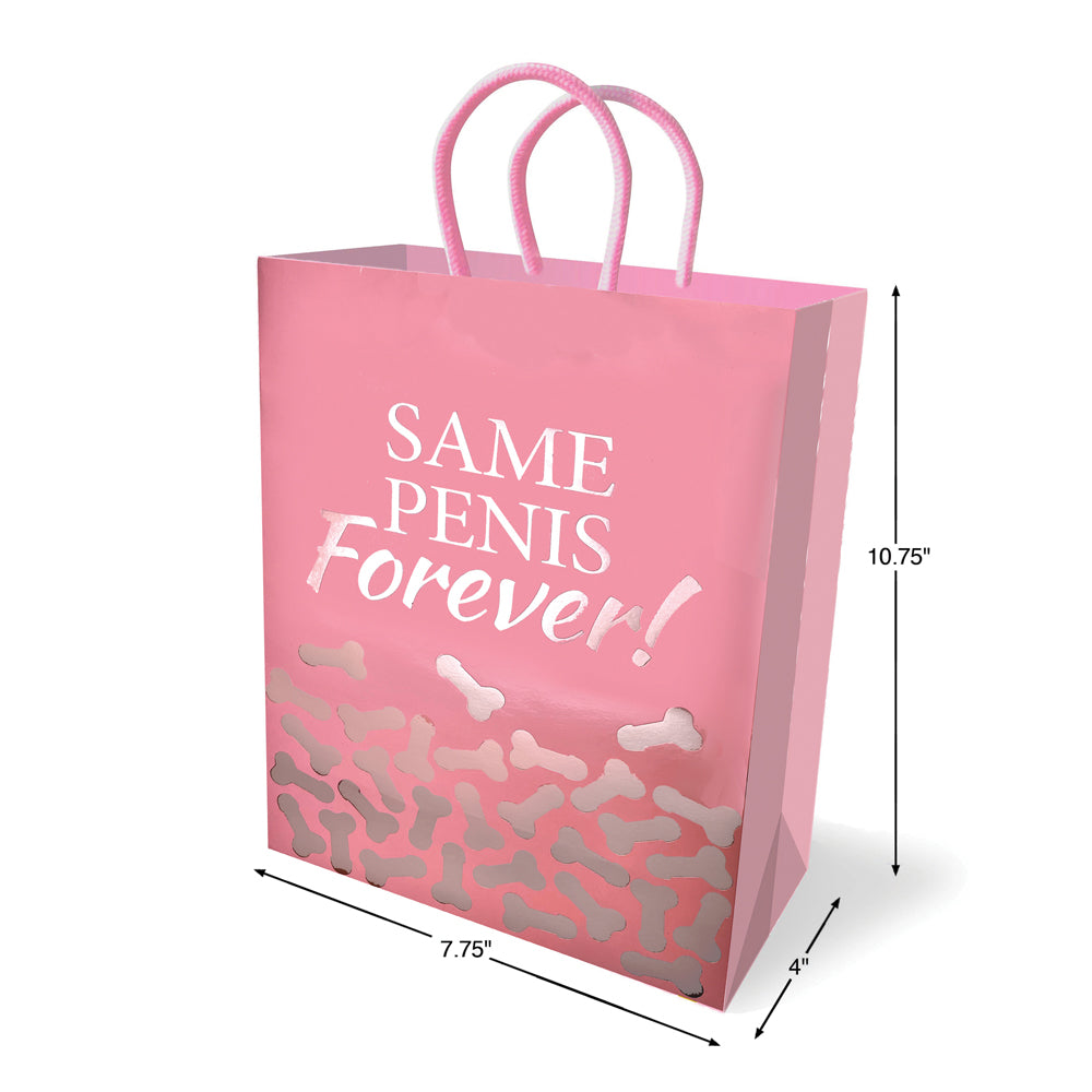 Same Penis Forever Gift Bag - Humorous Adult Gag Gift & Novelty Bag