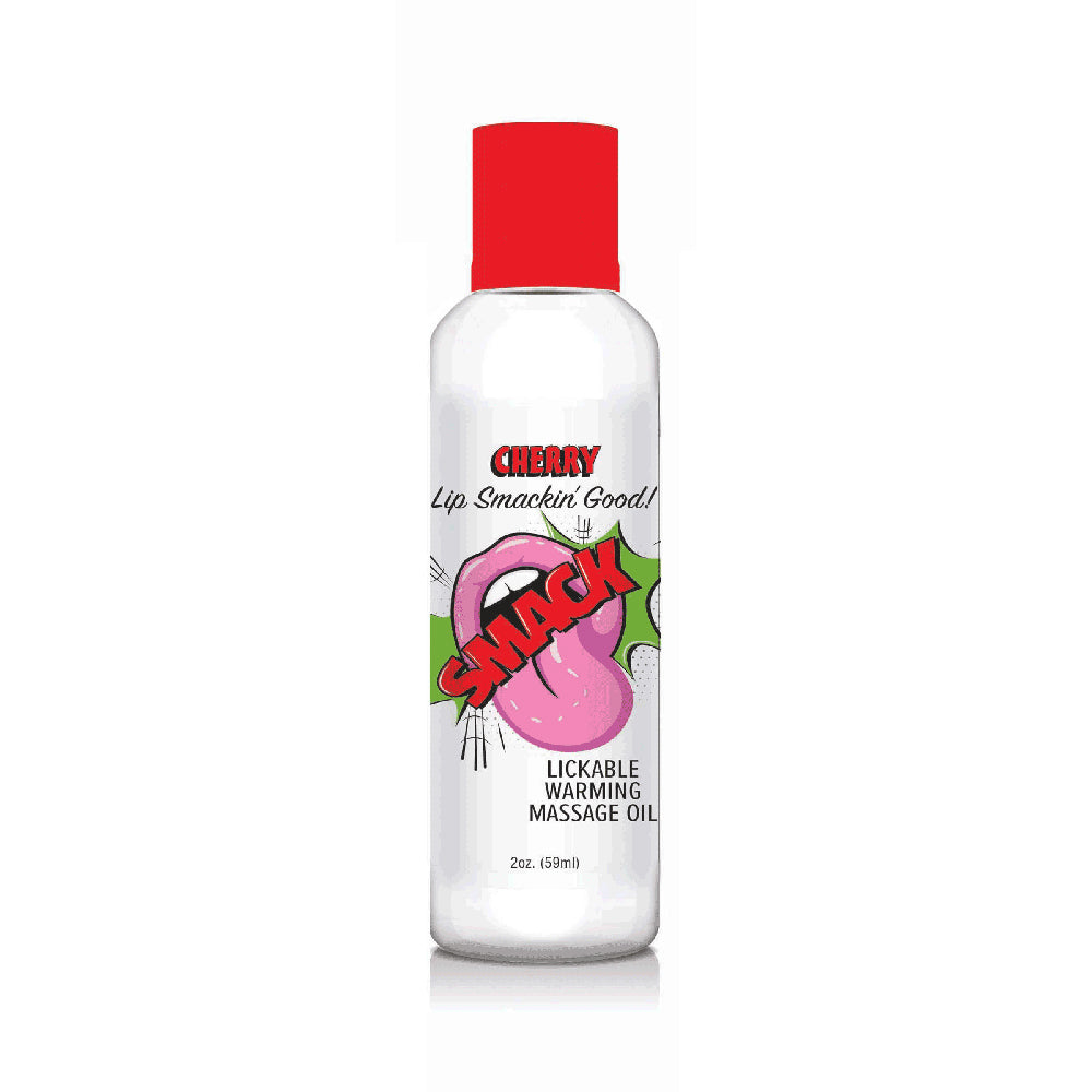 Smack Cherry Lickable Massage Oil – Edible, 2 oz