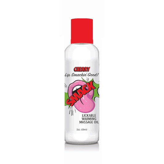 Smack Cherry Lickable Massage Oil – Edible, 2 oz