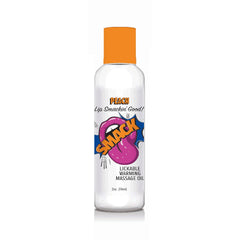 Smack Lickable Massage Oil – Peach Scent, 2 oz