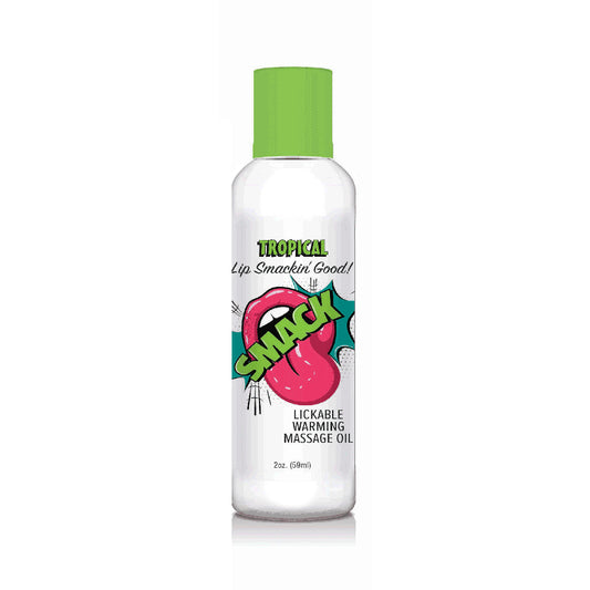 Smack Lickable Massage Oil – Tropical Flavor, Edible Massage Oil, 2 oz