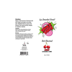 Smack Tarts Sour Cherry Lickable Edible Lubricant 4 oz
