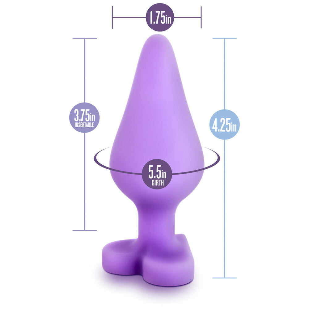 Play With Me Naughtier Candy Heart Purple – Silicone Vibrator