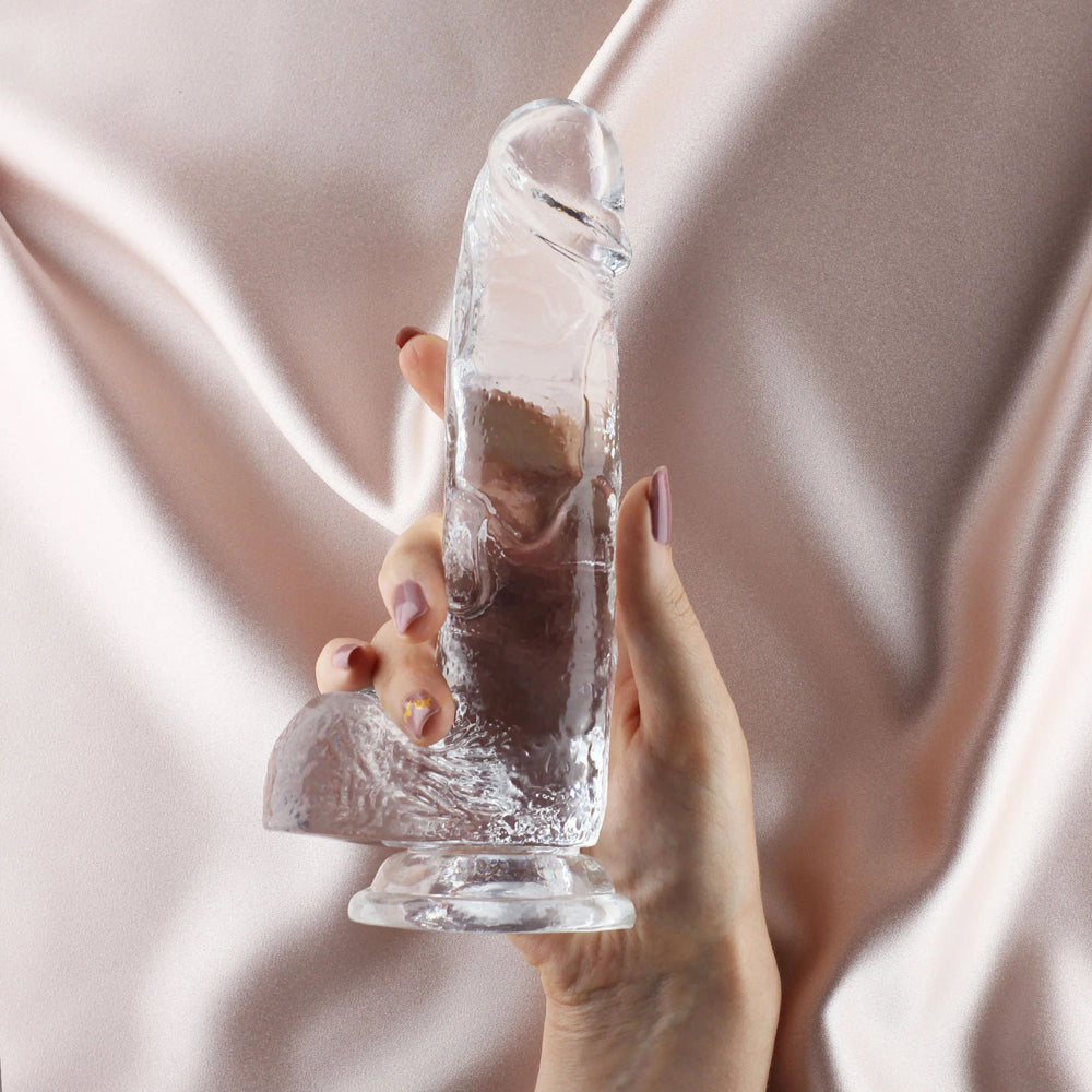 Derek 8'' Dildo With Suction Cup Clear