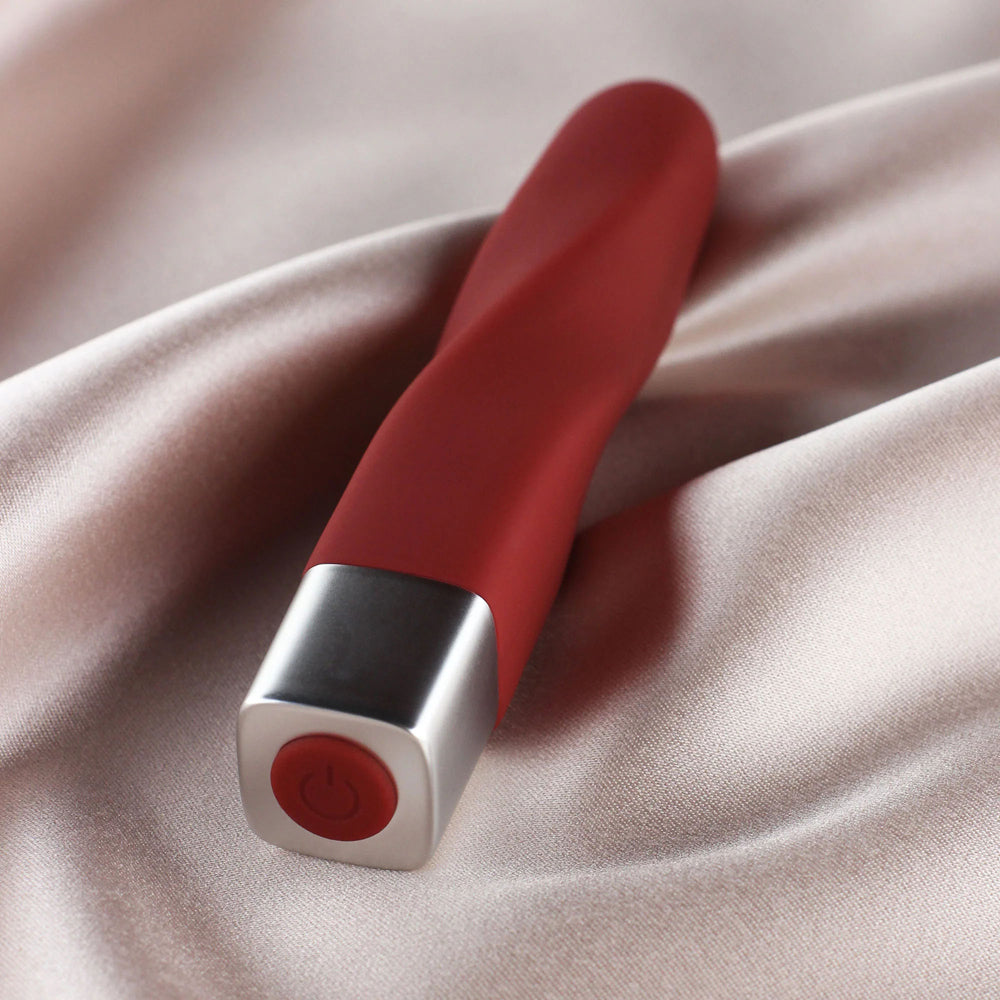 Layla 10 Modes Silicone Twist Bullet Vibrator Red