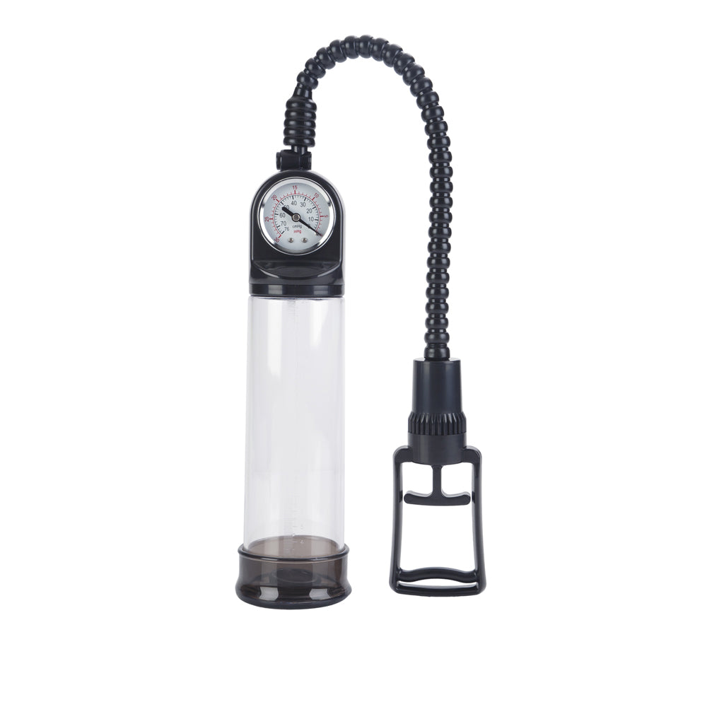 Optimum Series Master Gauge Penis Pump – Clear Cylinder Vacuum Pump