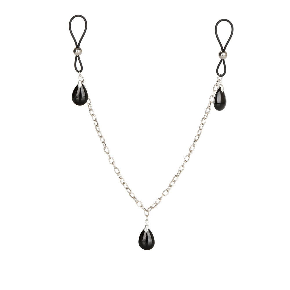 Nipple Play Non-Piercing Nipple Chain Jewelry Onyx