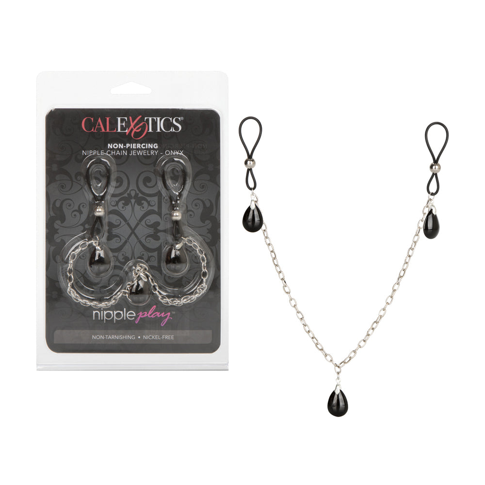 Nipple Play Non-Piercing Nipple Chain Jewelry Onyx