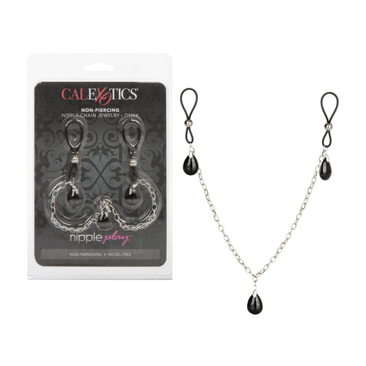 Nipple Play Non-Piercing Nipple Chain Jewelry Onyx