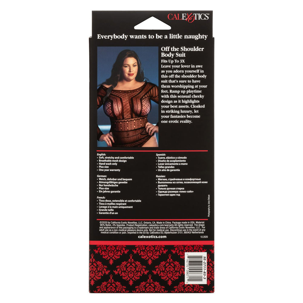 Scandal Plus-Size Off-Shoulder Bodysuit for Women
