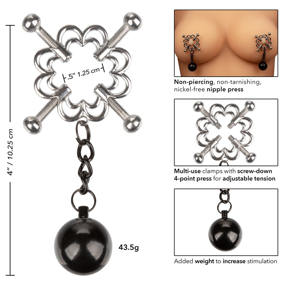 4-Point Weighted Nipple Grips – Nipple Press for Sensual Stimulation