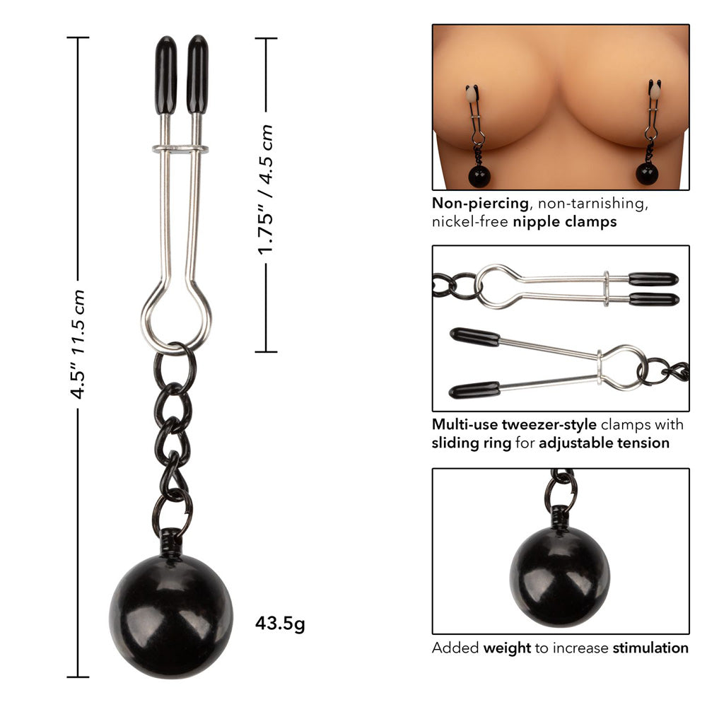 Weighted Nipple Clamps with Tweezer Grip – Nipple Grips for Precise BDSM Clamping