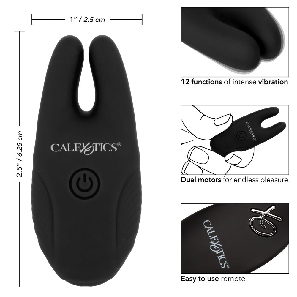 Silicone Nipple Clamps with Remote Control - Black