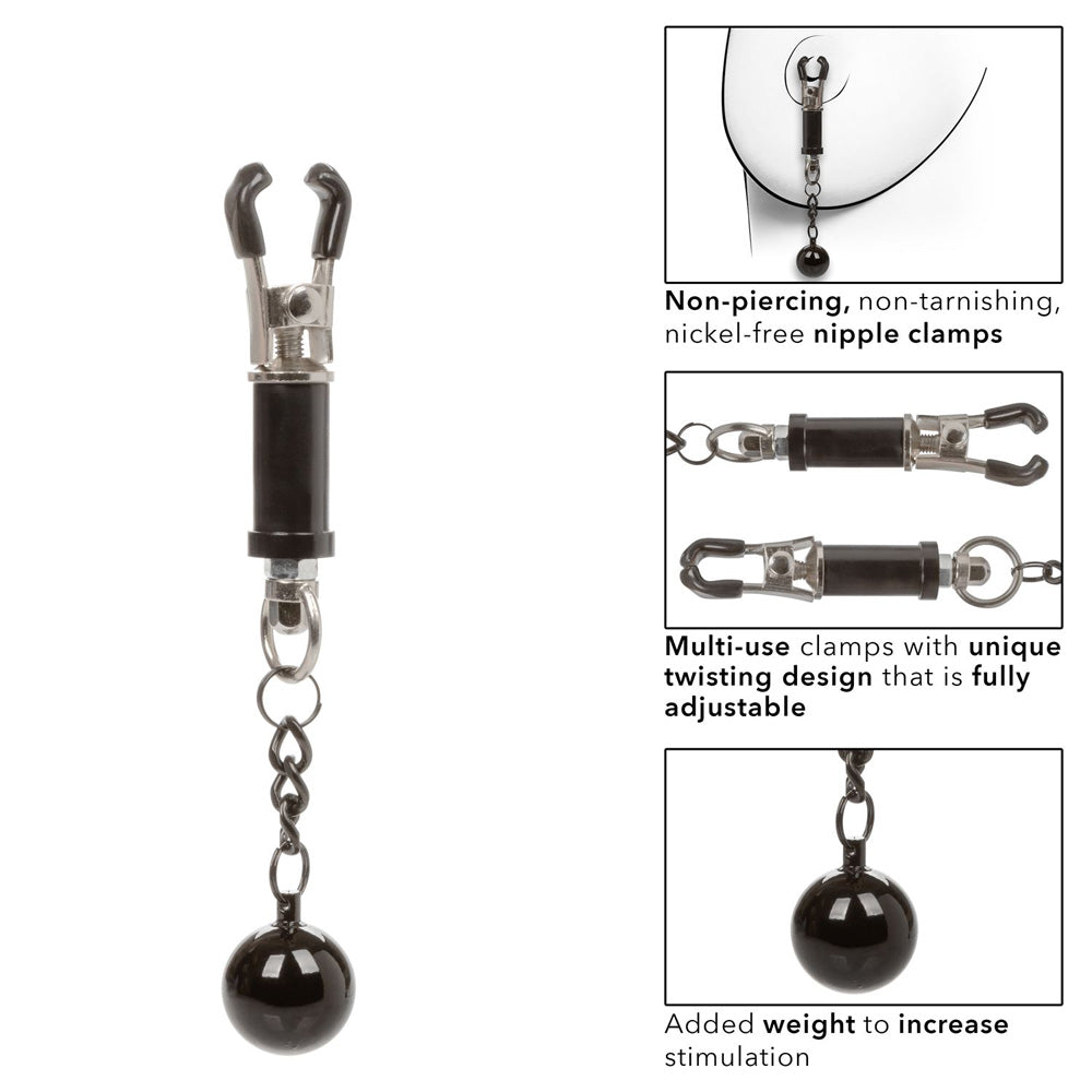 Weighted Twist Nipple Clamps – Nipple Grips for Sensual Play