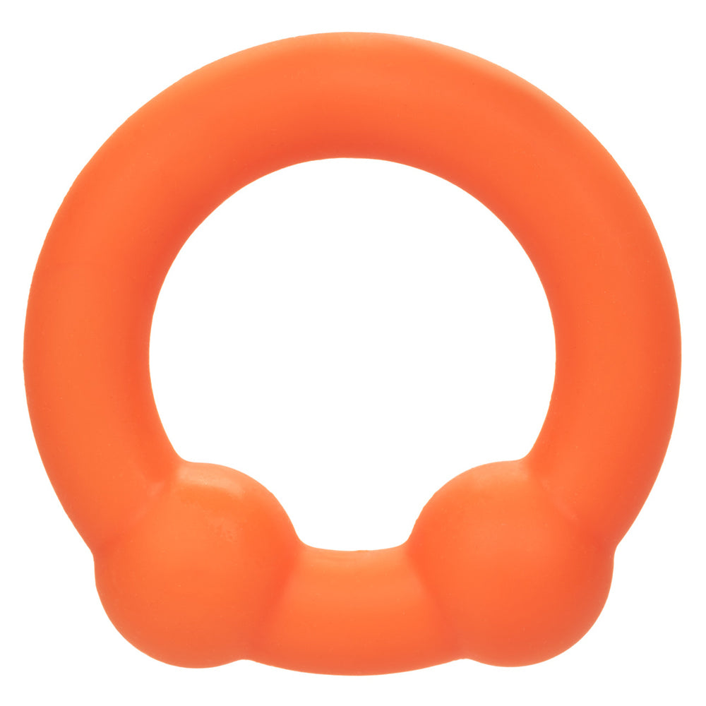 Alpha Liquid Silicone Dual Ball Ring - Unisex Flexible Silicone Ring for Everyday Wear
