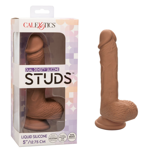 Dual Density Silicone Studs 5" Brown