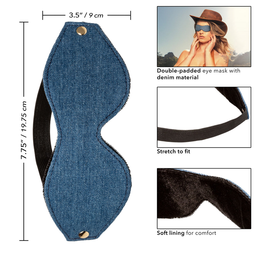Ride 'Em Premium Denim Collection Eye Mask